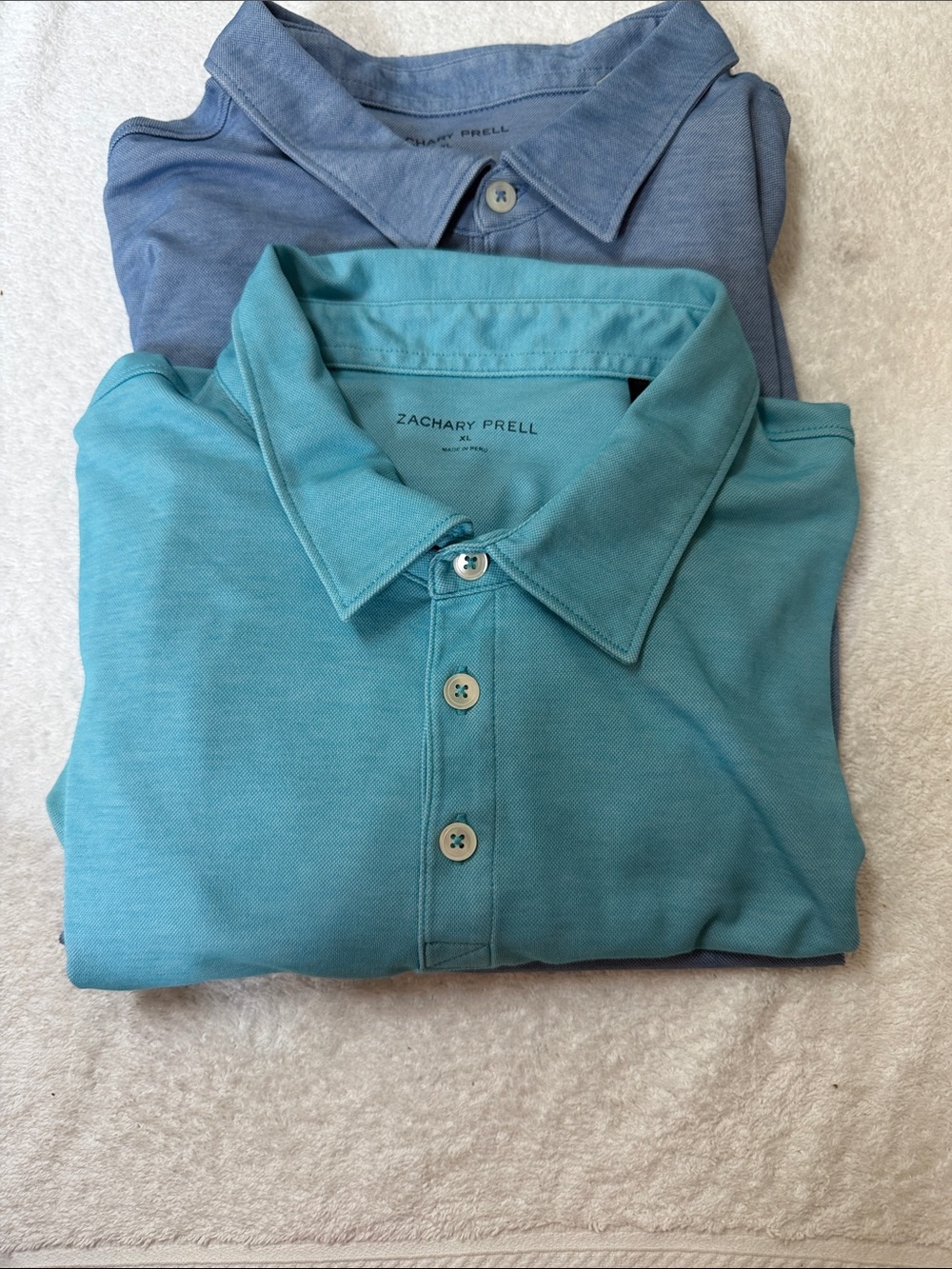 Zachary Prell Aqua and Slate Blue Short-Sleeve Polo Duo